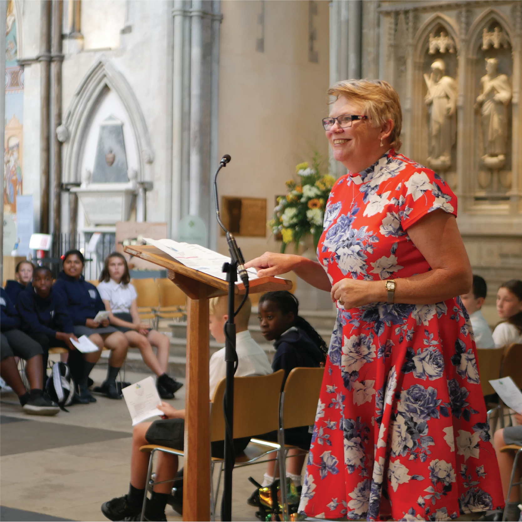 reverend trudi oliver, chaplin at saint georges school in gravesend